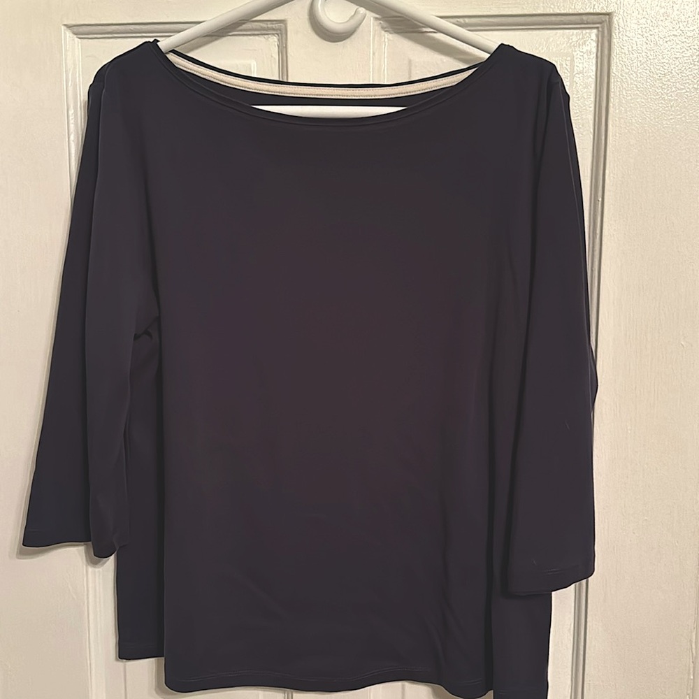 Talbots Navy Top XLp